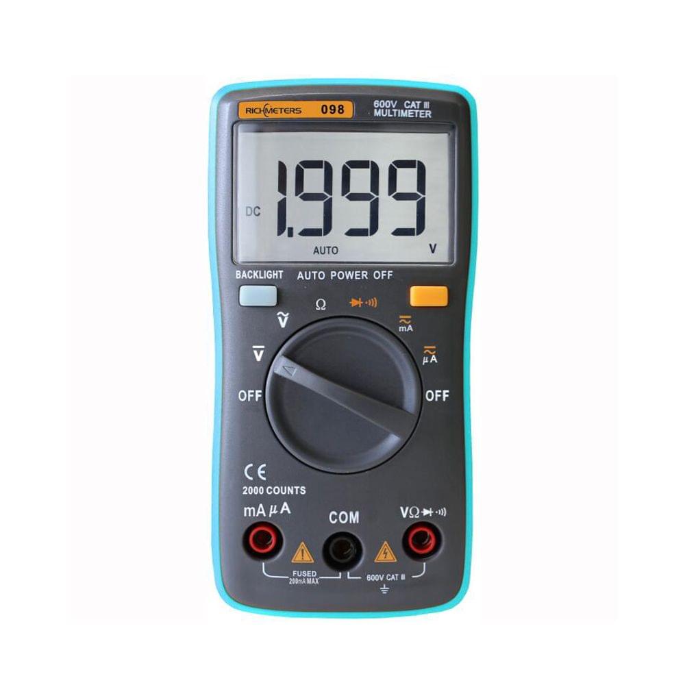 Richmeters RM098 Multifunctional LCD Digital Multimeter DMM