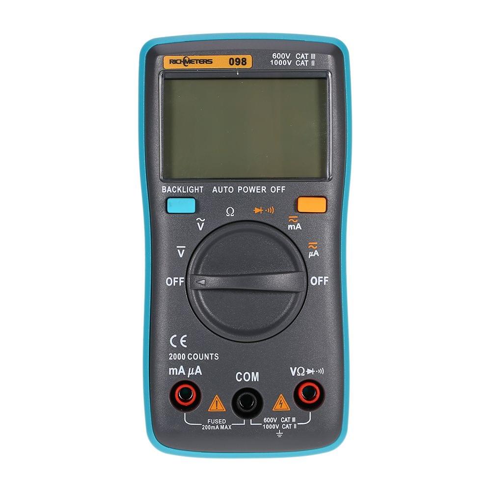 Richmeters RM098 Multifunctional LCD Digital Multimeter DMM