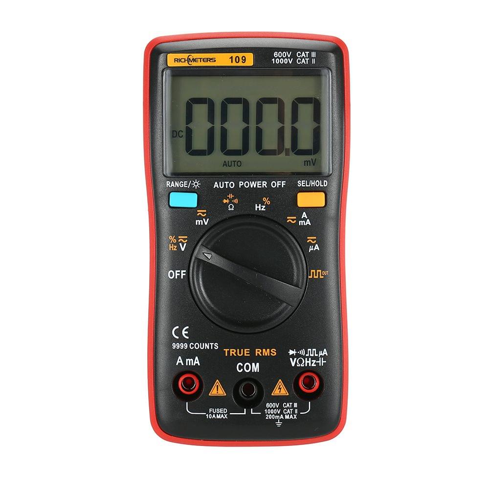 RM109 Palm-size True-RMS Digital Multimeter 9999 counts