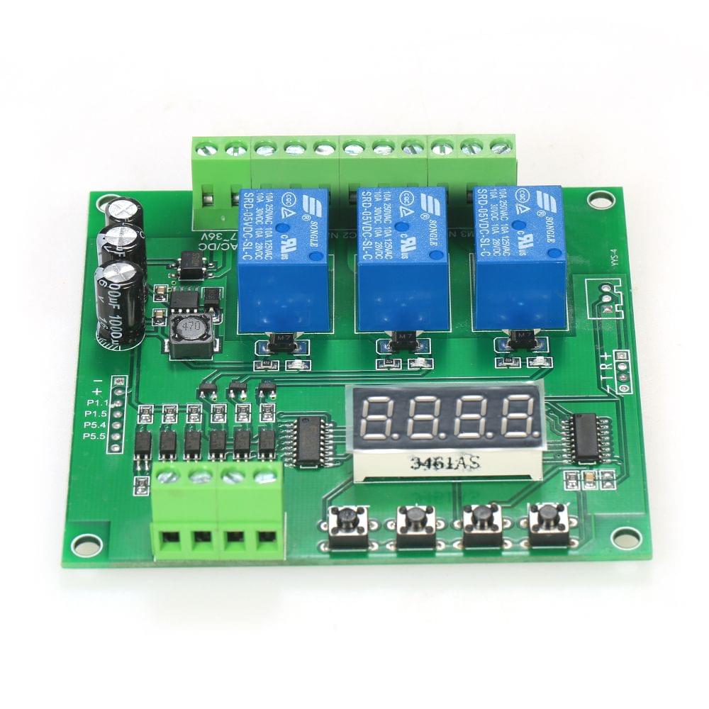 Programmable 3-Channel LED Relay Module DC/AC7V~36V Motor