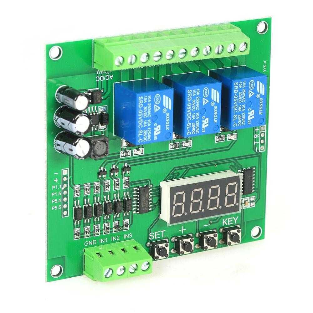 Programmable 3-Channel LED Relay Module DC/AC7V~36V Motor