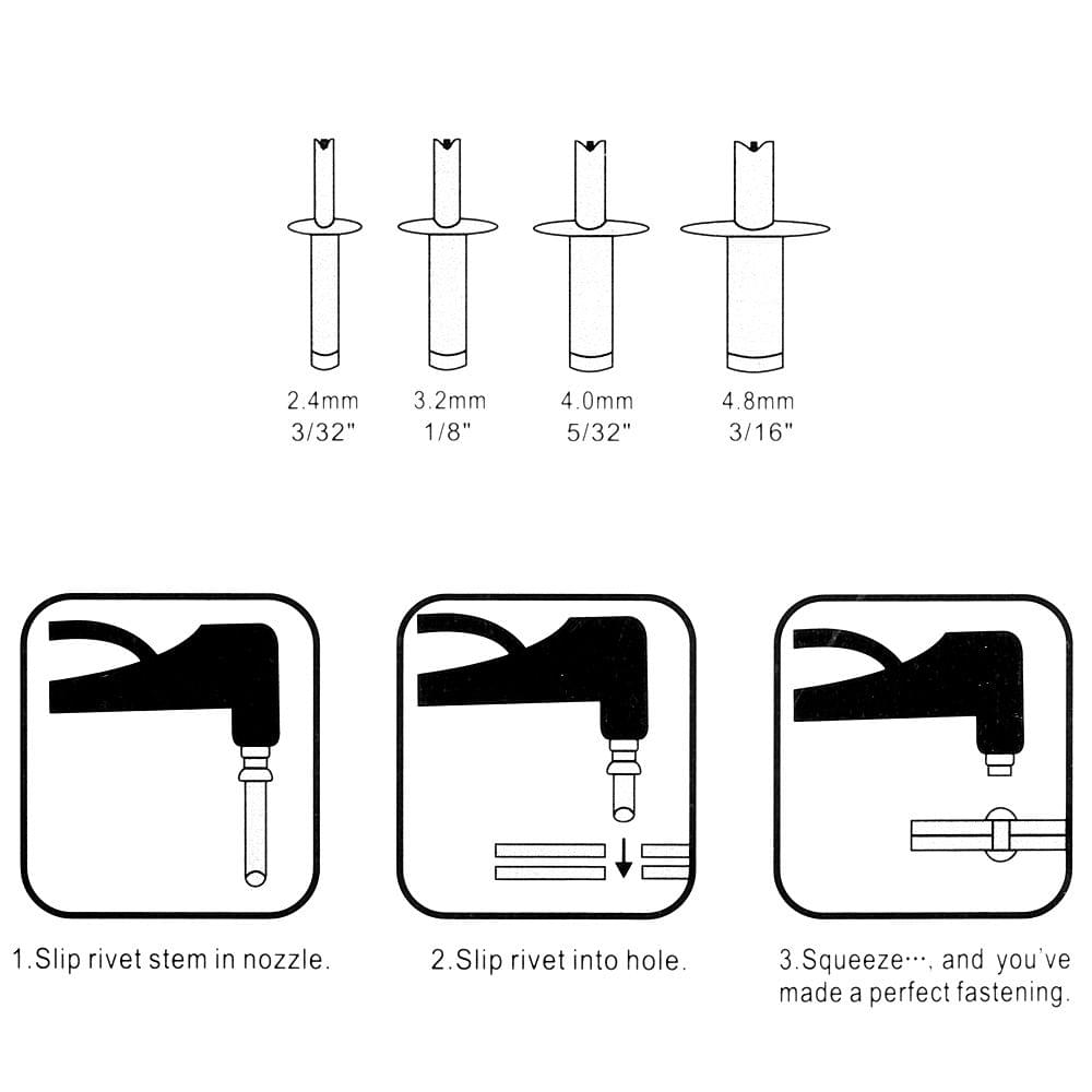 TNI-U TU-905 10" Heavy Duty Riveter with 1pc Wrench Hand