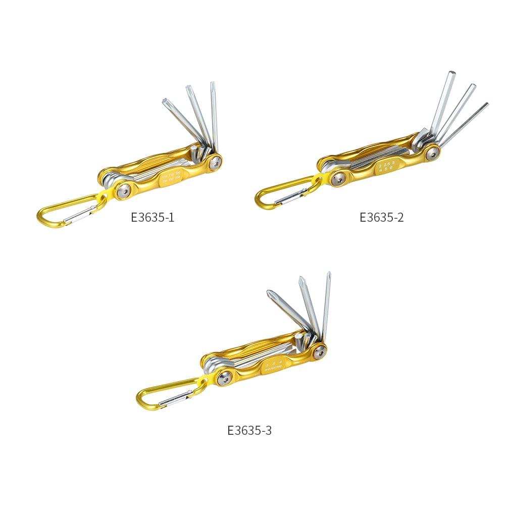 TNI-U TU-BM-06C 6-Piece Folding Screwdriver Set - Slotted&Phillips