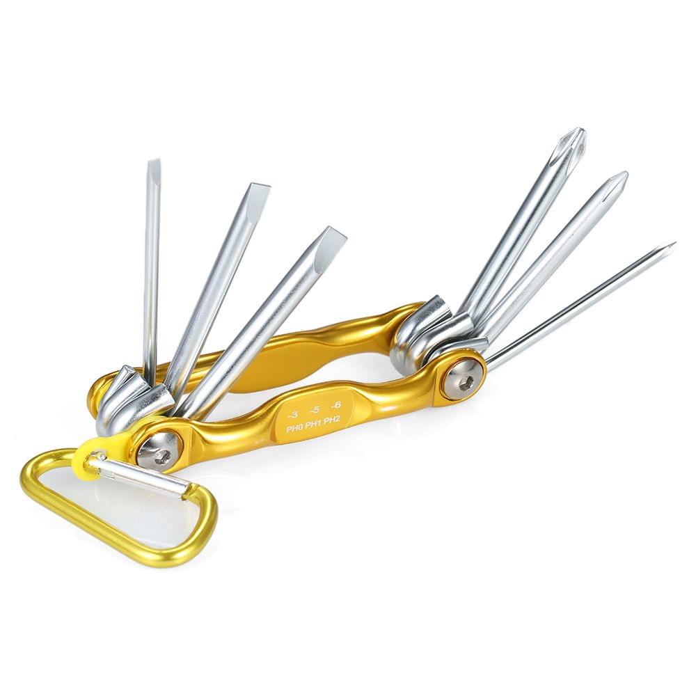 TNI-U TU-BM-06C 6-Piece Folding Screwdriver Set - Slotted&Phillips