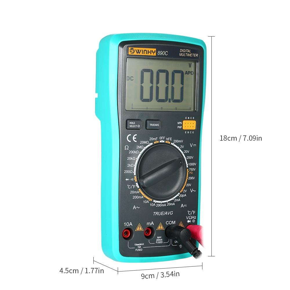 Multi-functional Handheld LCD Digital True RMS Multimeter