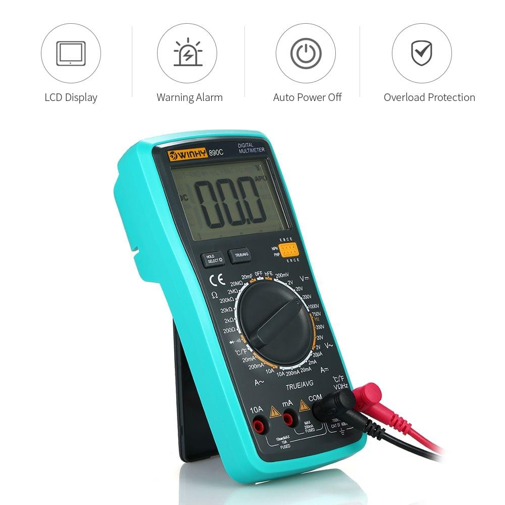 Multi-functional Handheld LCD Digital True RMS Multimeter