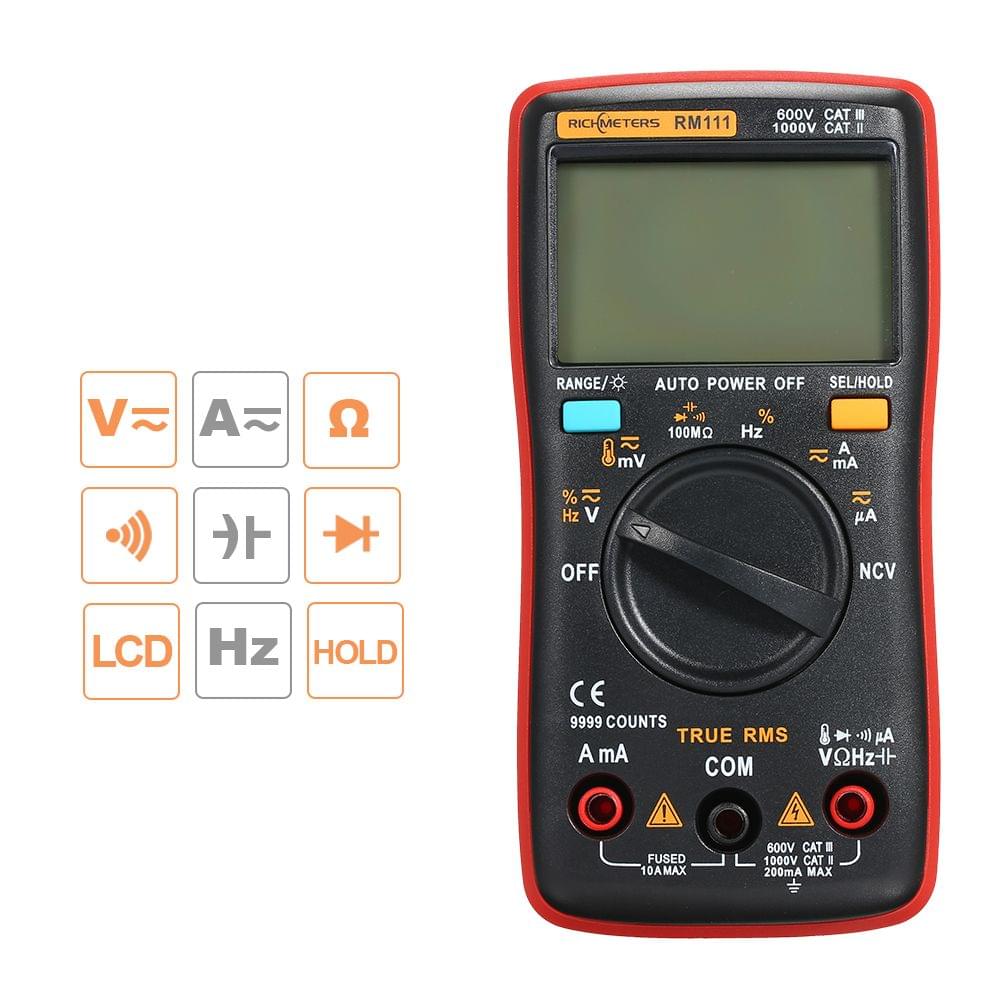 Richmeters RM111 NCV True-RMS Digital Multimeter Auto Range
