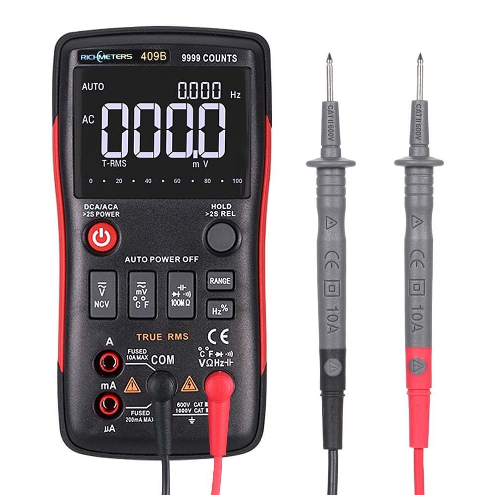 Richmeters RM409B True-RMS Digital Multimeter Button 9999