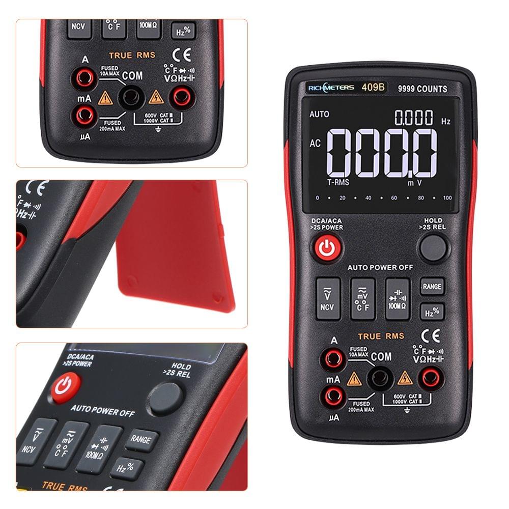 Richmeters RM409B True-RMS Digital Multimeter Button 9999