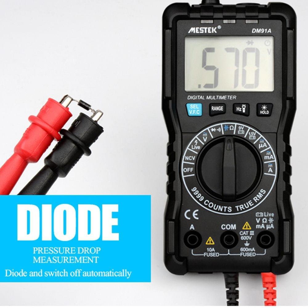 MESTEK 9999 Counts Digital Multimeter Full Protection Mini