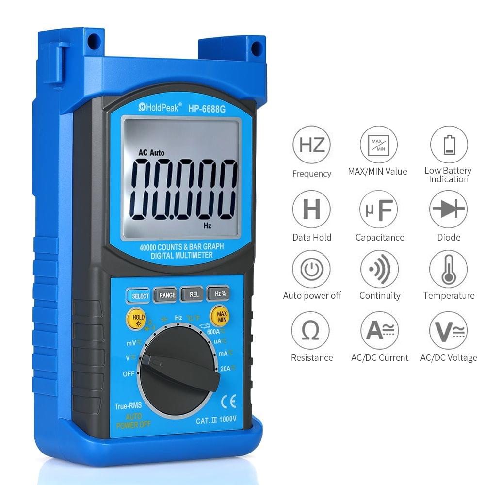 HoldPeak Auto-range True RMS LCD Digital Multimeter DC/AC