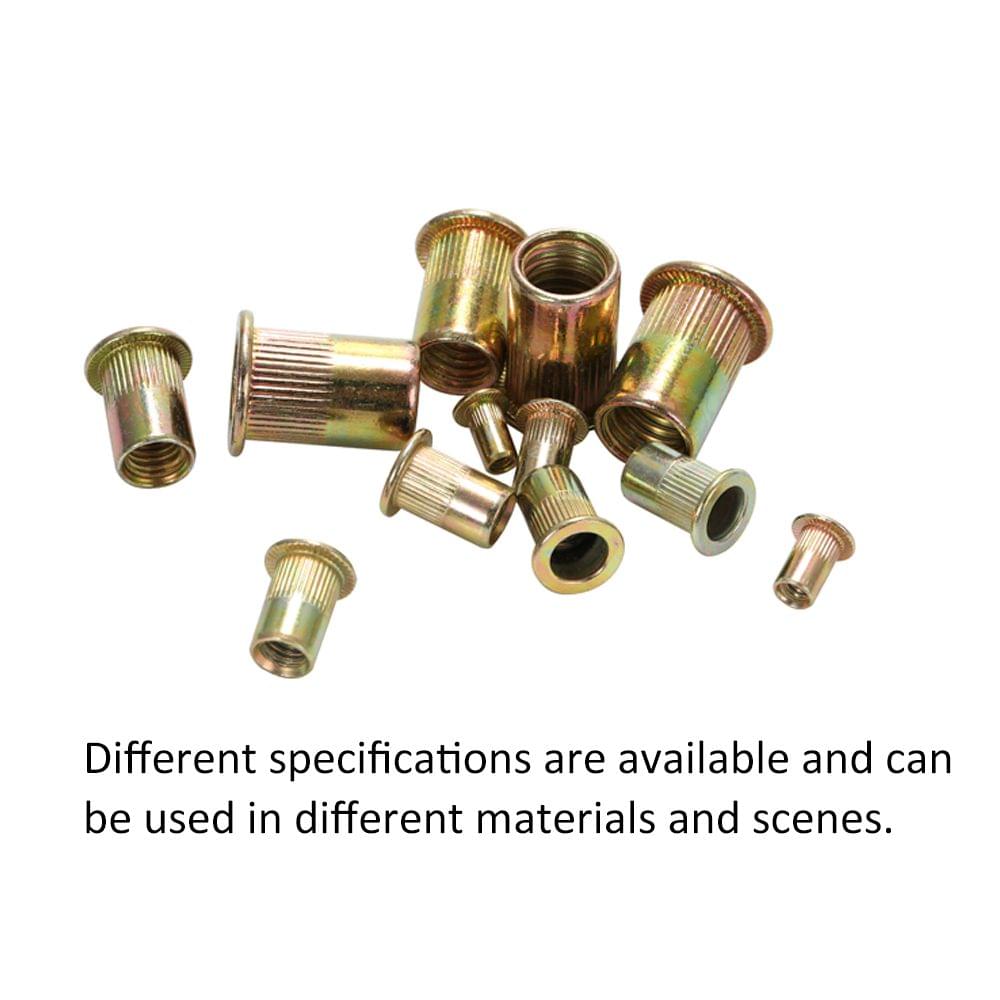 165pcs Mixed Zinc Plated Carbon Steel Rivet Nut Kit
