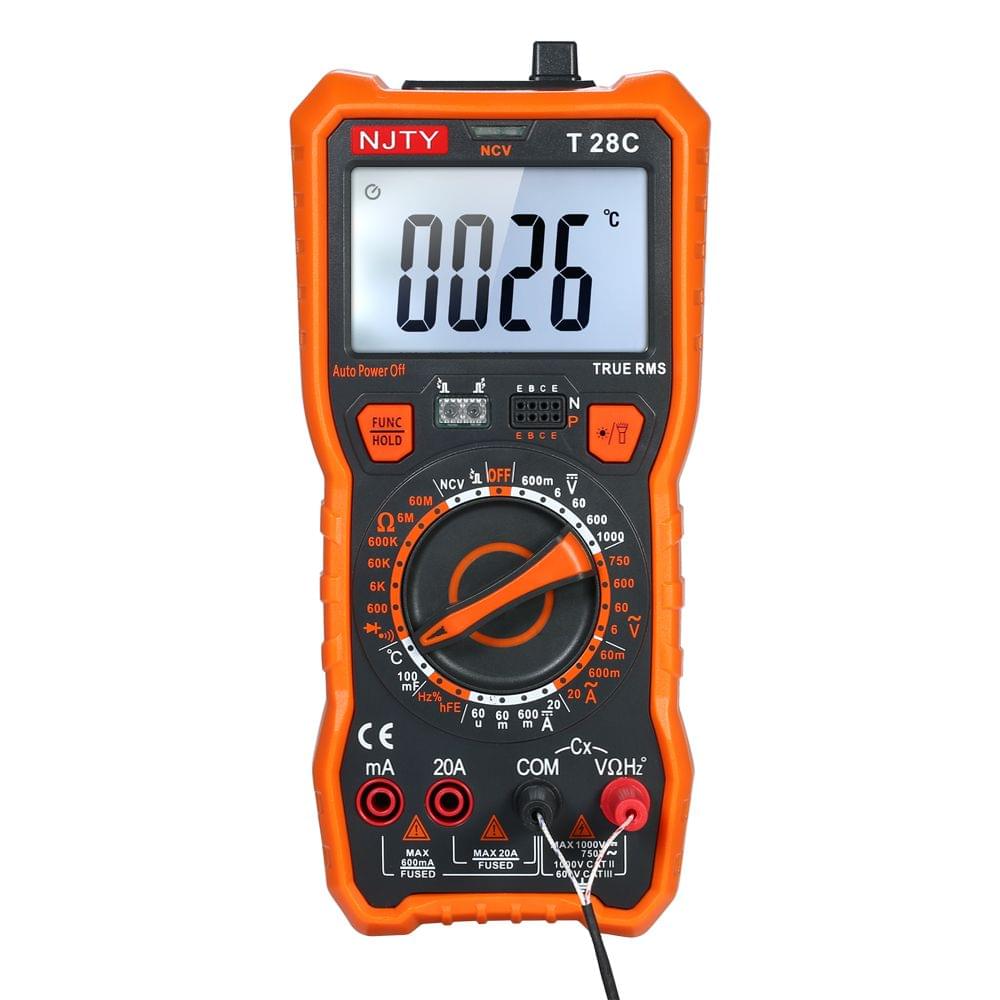 NJTY Digital Multimeter 6000 Counts Multi-functional Non - T28C