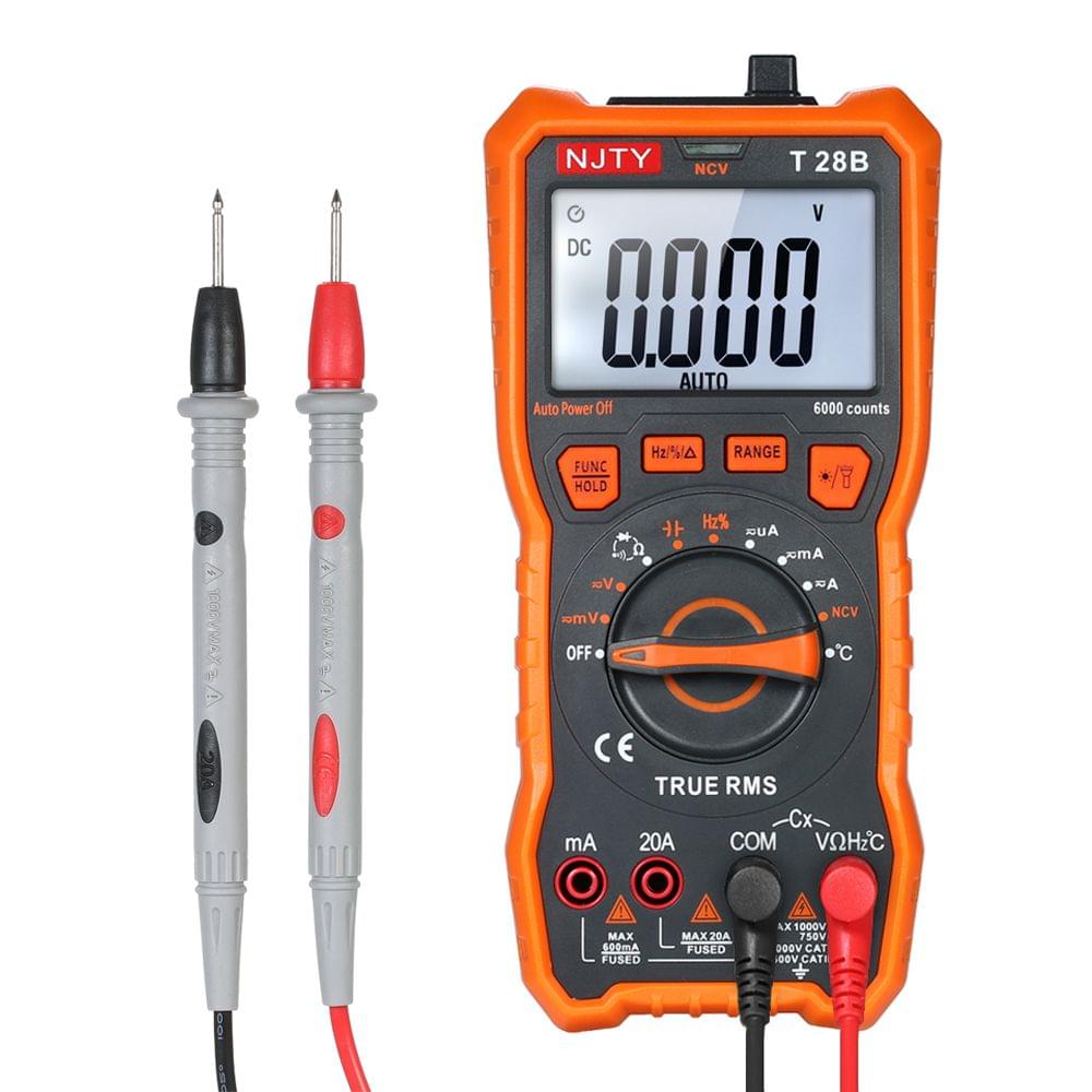 NJTY Digital Multimeter 6000 Counts Auto Range Non Contact