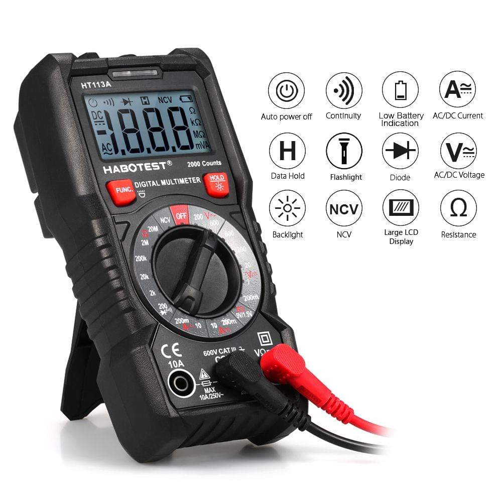 HABOTEST Digital Multimeter 2000 Counts Non Contact Multi