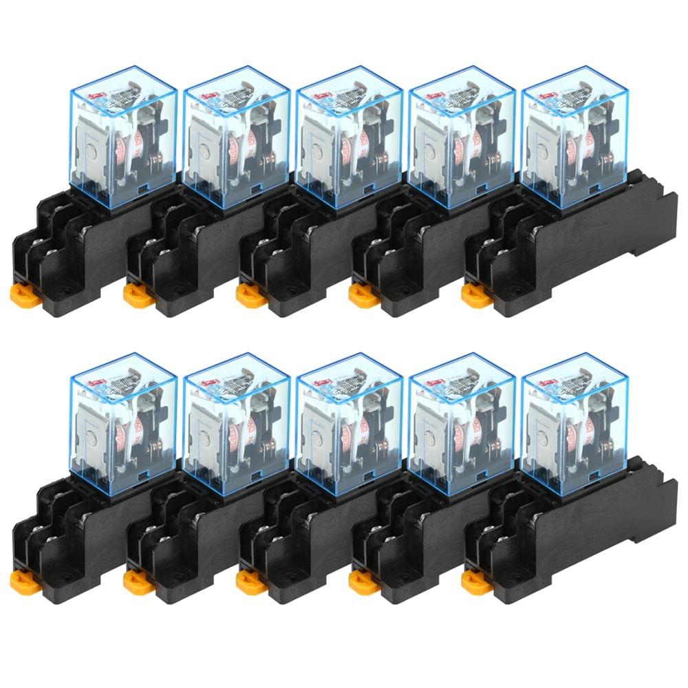 10pcs AC220V Coil Power Relay Set LY2NJ 8-Pin 10A Relay - 10pcs