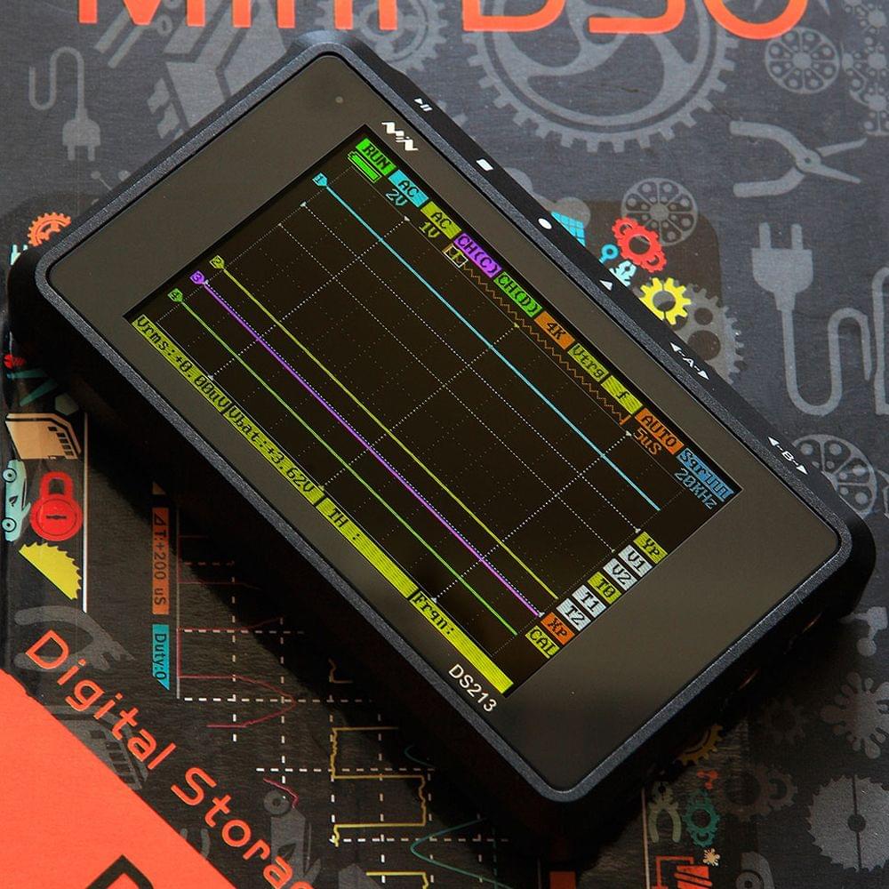 Mini DS213 Digital Ultralight Oscilloscope USB Rechargeable