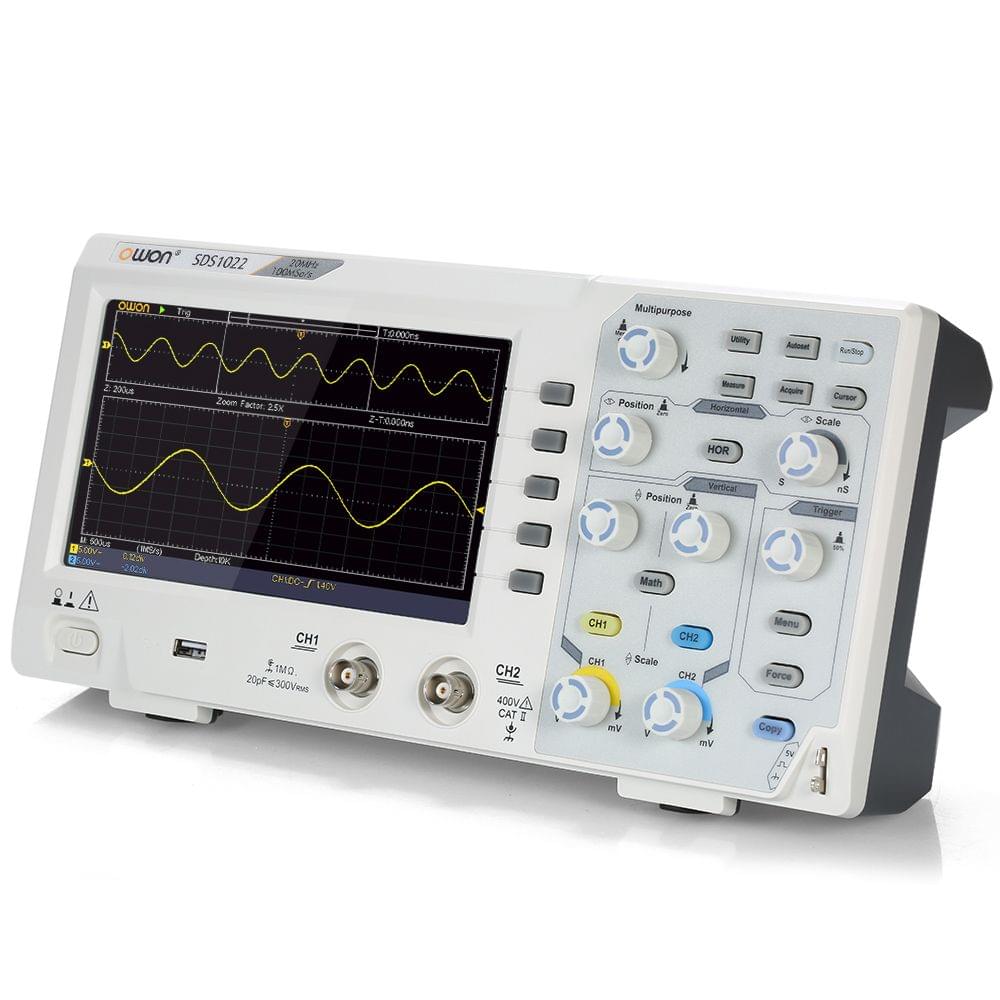 Owon SDS1022 Oscilloscope Oscillometer Digital Storage - UK Plug