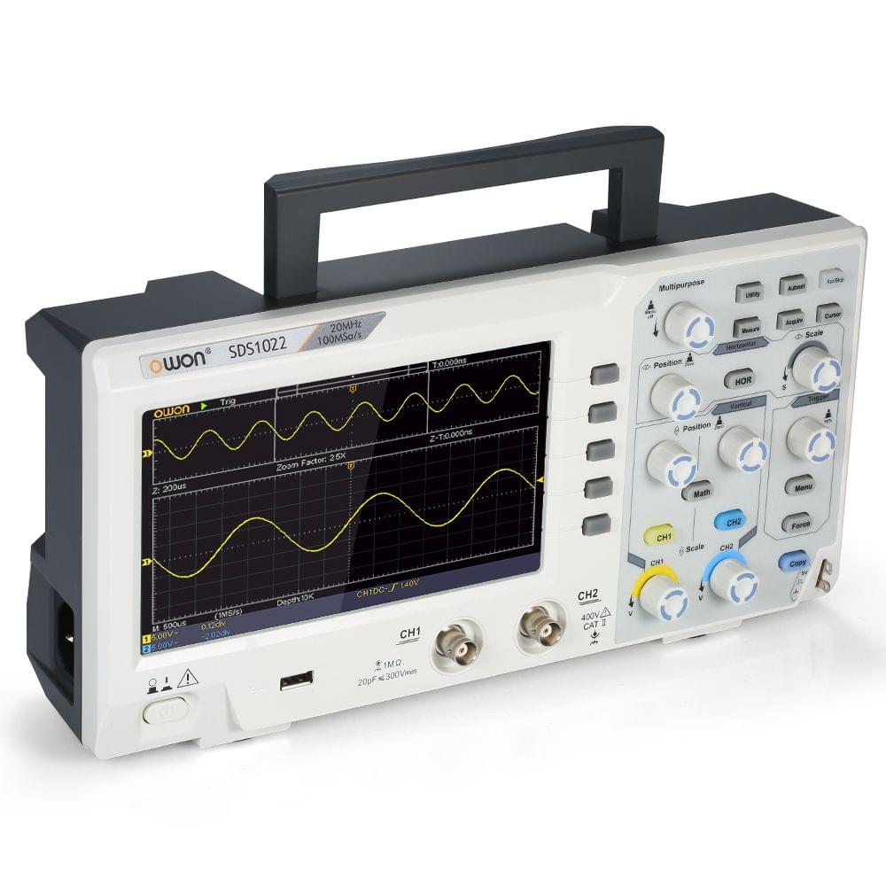 Owon SDS1022 Oscilloscope Oscillometer Digital Storage - UK Plug