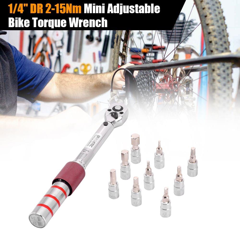 1/4" DR 2-15Nm Mini Adjustable Bike Torque Wrench Set