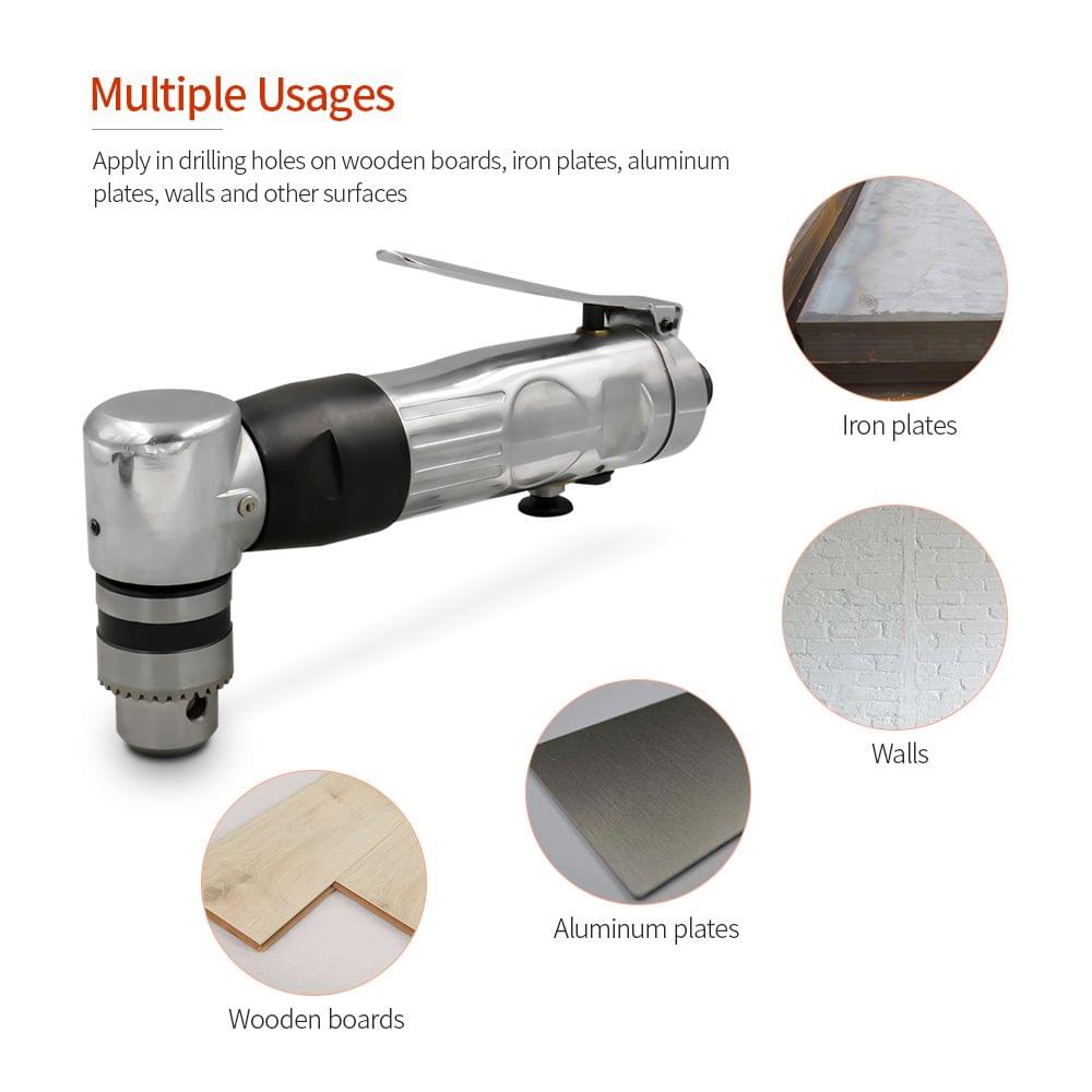 3/8" Air Drill Reversible Rotate Air Angle Drill Right Angle