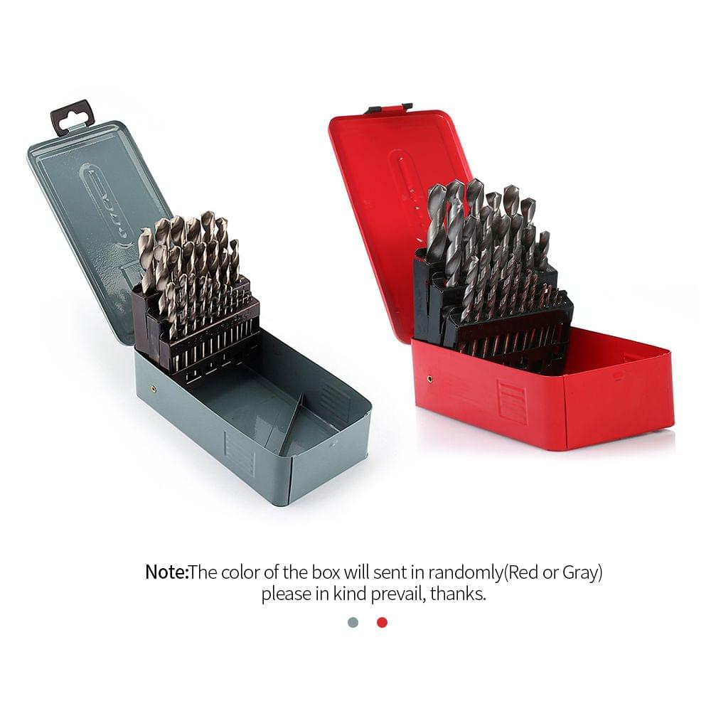 25pcs/set 1.0-13mm Twist Drill Bit Set Good Quality HSS