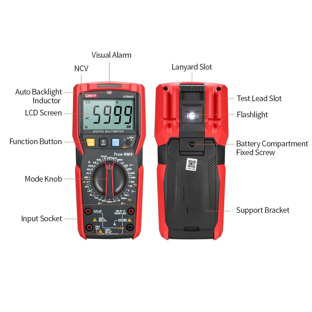 UNI-T UT89XD Digital Multimeter High Accuracy Handheld Mini