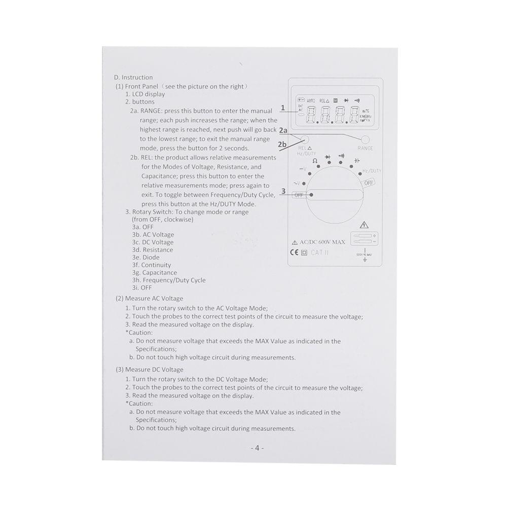 RICHMETERS Handheld Mini Digital Multimeter Multifunction