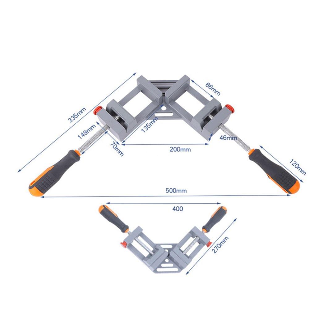 Aluminium Handle 90 Degree Right Angle Clamp Photo Corner - Double handle