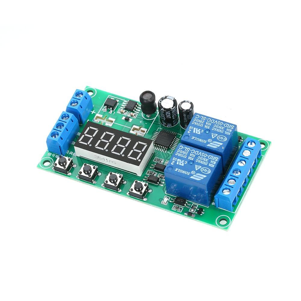 2 Channel Timer Delay Relay Module DC 7~30V LED Display - DC 7 to 30V