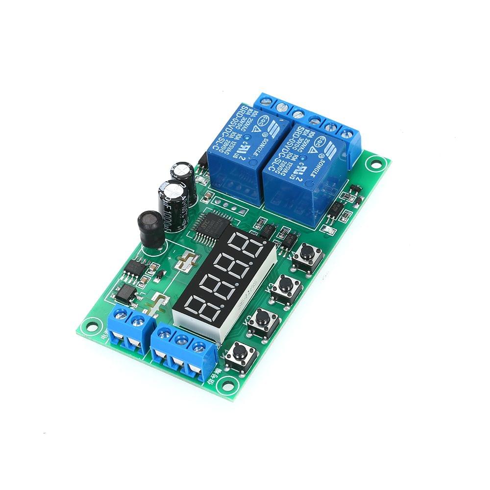 2 Channel Timer Delay Relay Module DC 7~30V LED Display - DC 7 to 30V