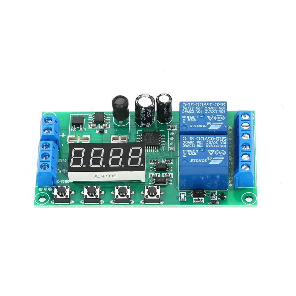 2 Channel Timer Delay Relay Module DC 7~30V LED Display - DC 7 to 30V