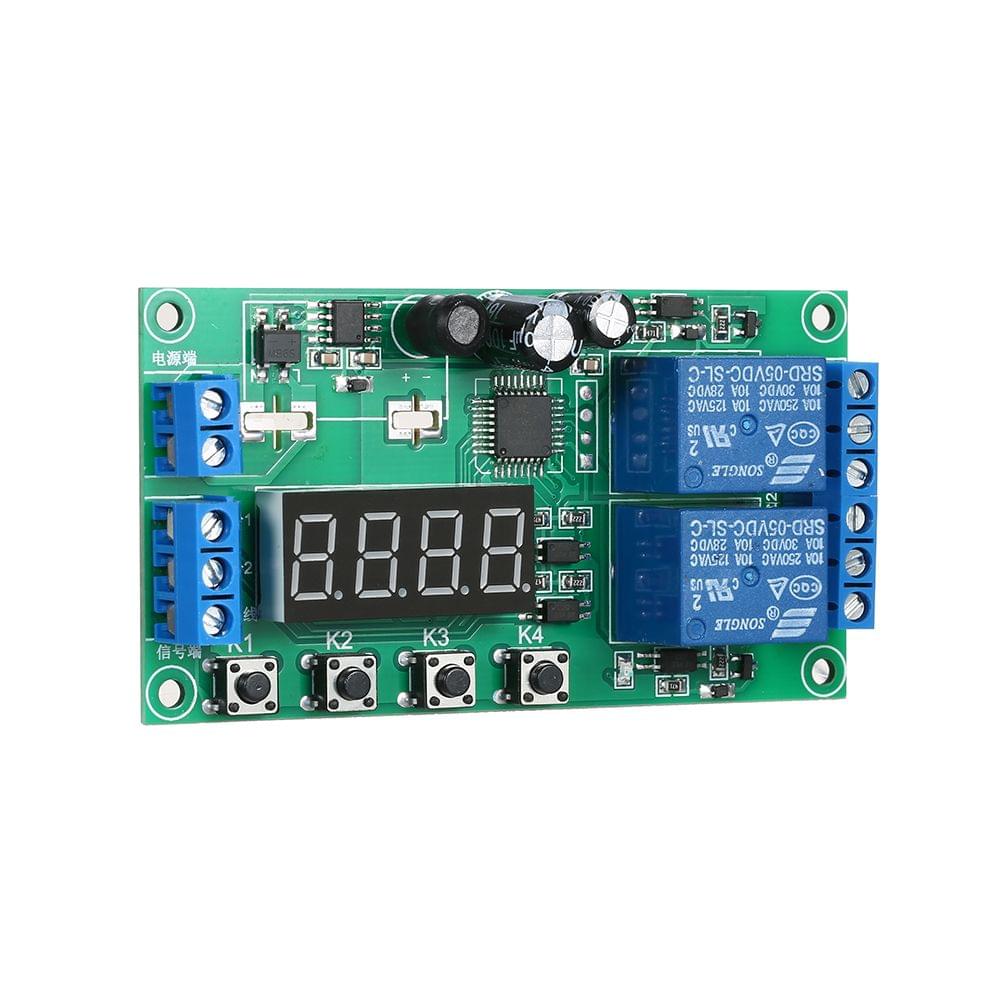 2 Channel Timer Delay Relay Module DC 7~30V LED Display - DC 7 to 30V