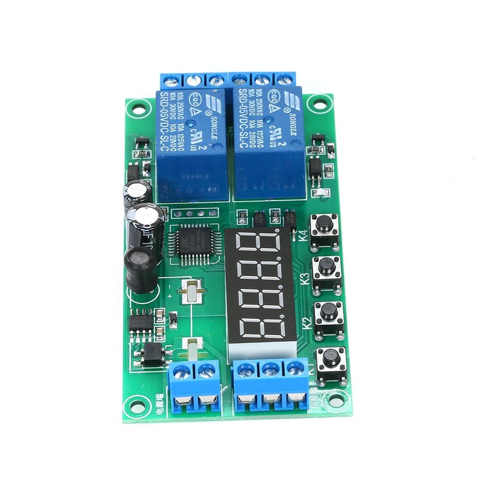 2 Channel Timer Delay Relay Module DC 7~30V LED Display - DC 7 to 30V