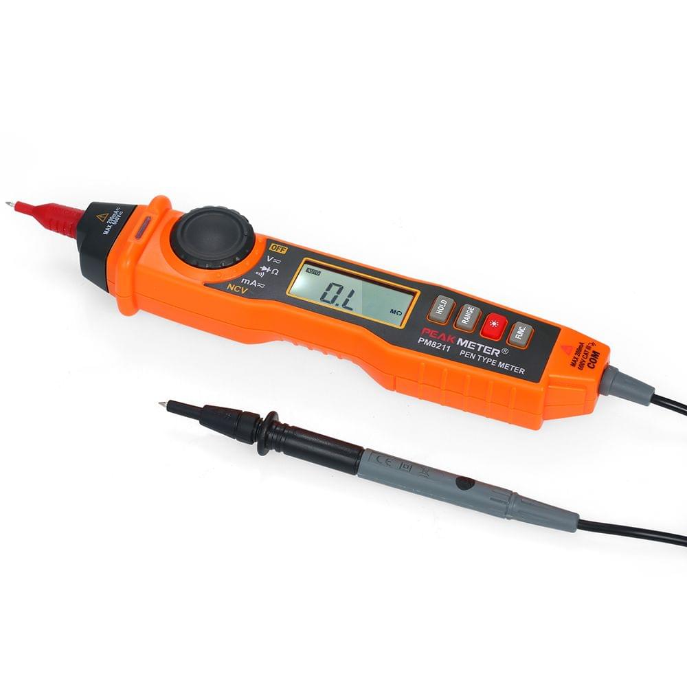 PEAKMETER Handheld Multimeter Backlight LCD Display Pen Type