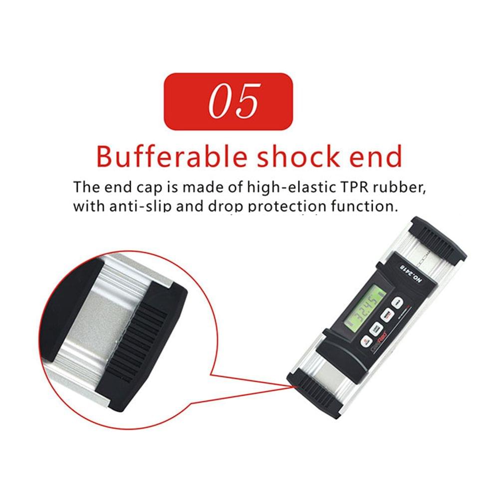 GemRed IP67 Digital Protractor Level Torpedo Level 360? LED