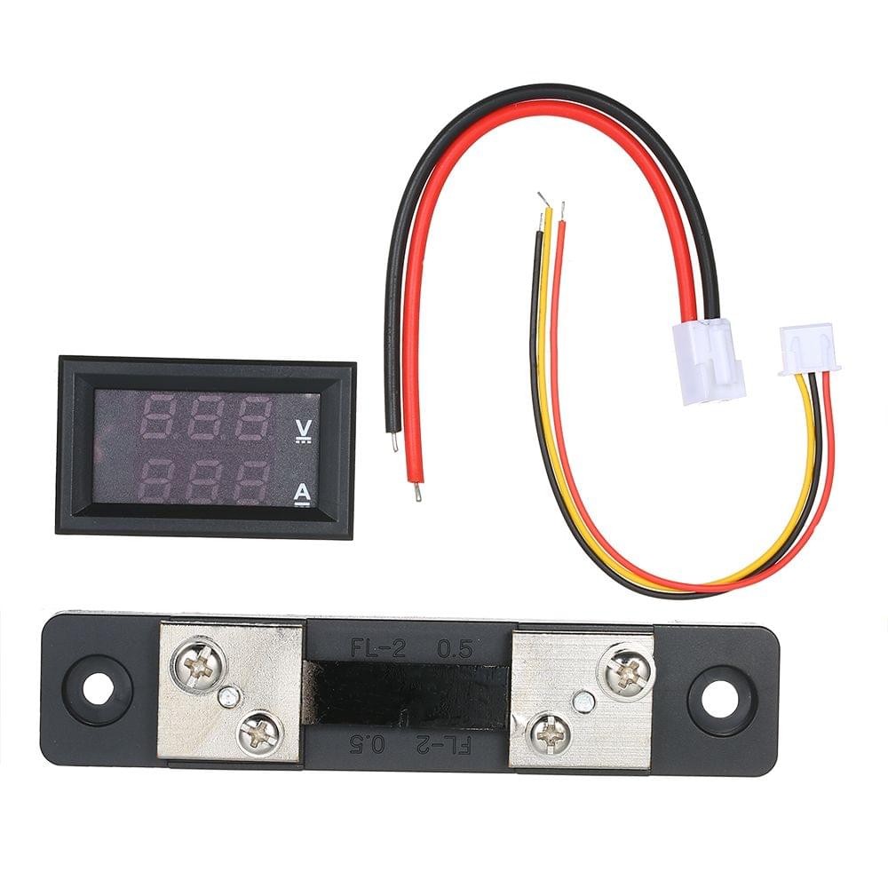 0.28" LED Voltmeter Ammeter 100V 50A Digital Multimeter - 50A