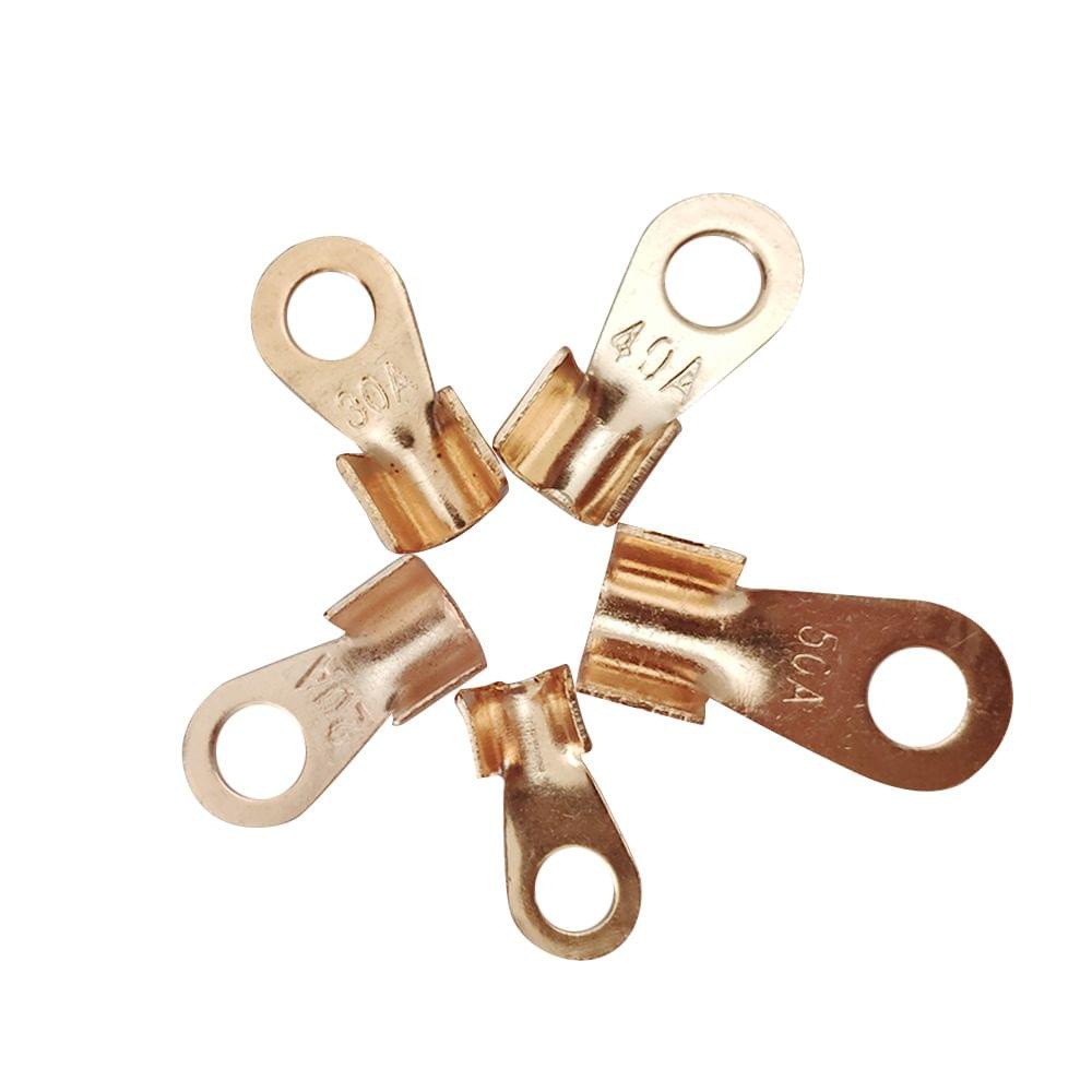 130Pcs/Box Copper Cable Lugs Heavy Duty Wire Lugs Terminal - 130pcs