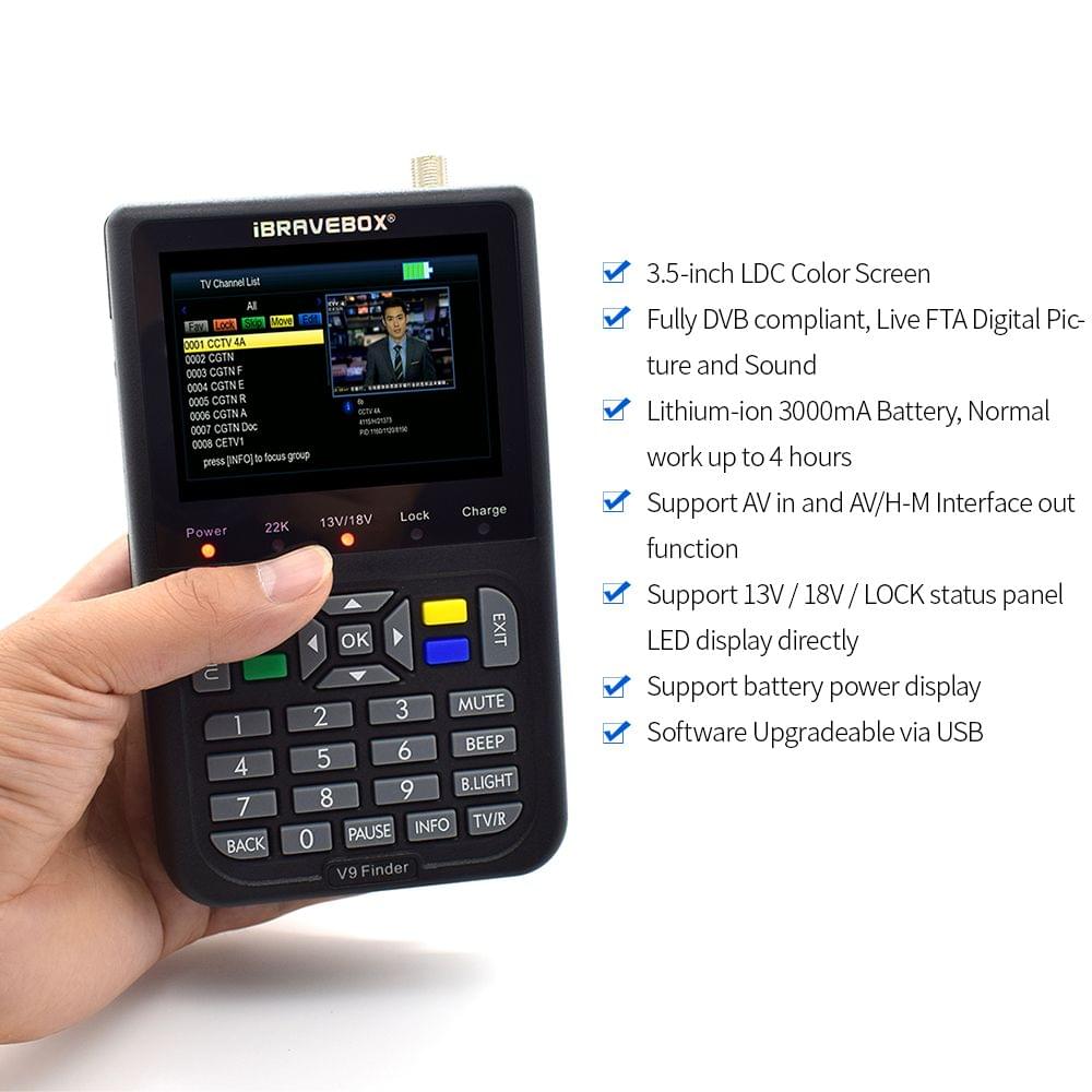 V9 Finder Digital Satellite Finder LCD Satellite Finder - US Plug
