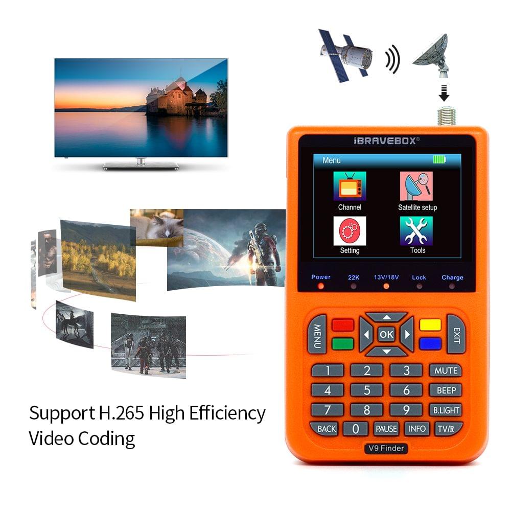 V9 Finder Digital Satellite Finder LCD Satellite Finder - EU Plug