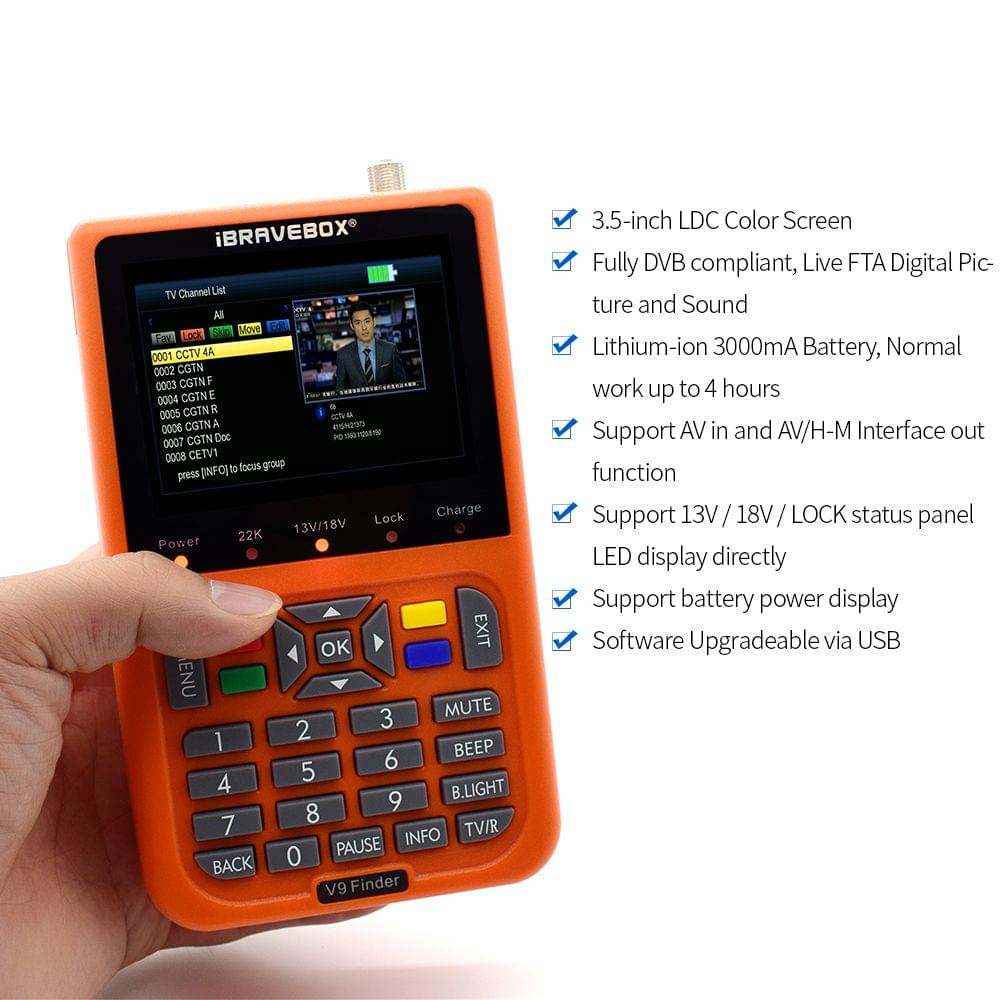 V9 Finder Digital Satellite Finder LCD Satellite Finder - EU Plug
