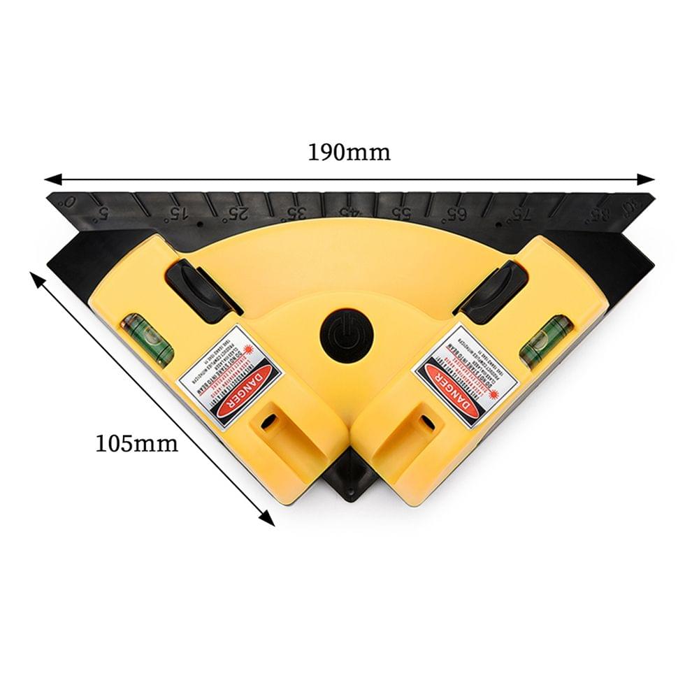 90 Degree Square Laser-Level Mini Horizontal & Vertical (Yellow)