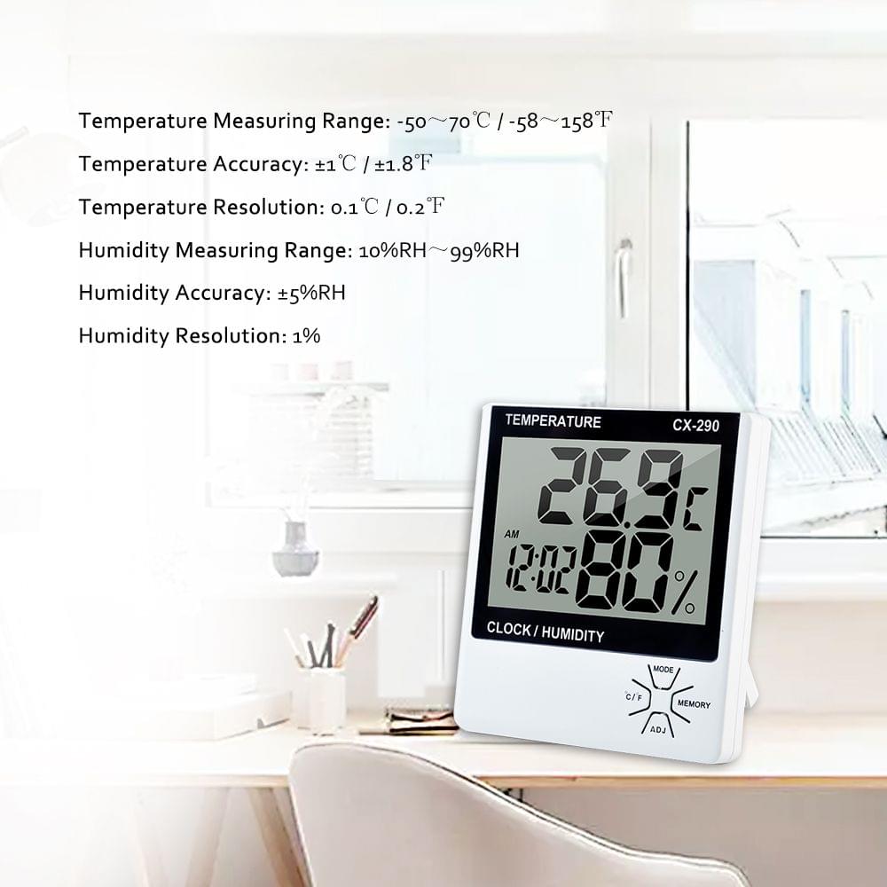 Indoor Thermometer Humidity Gauge LCD Digital Thermometer