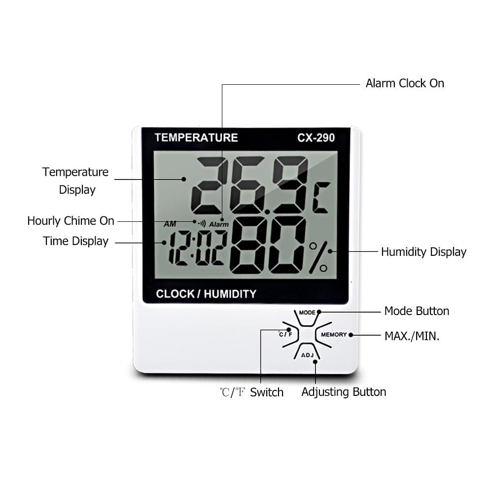 Indoor Thermometer Humidity Gauge LCD Digital Thermometer