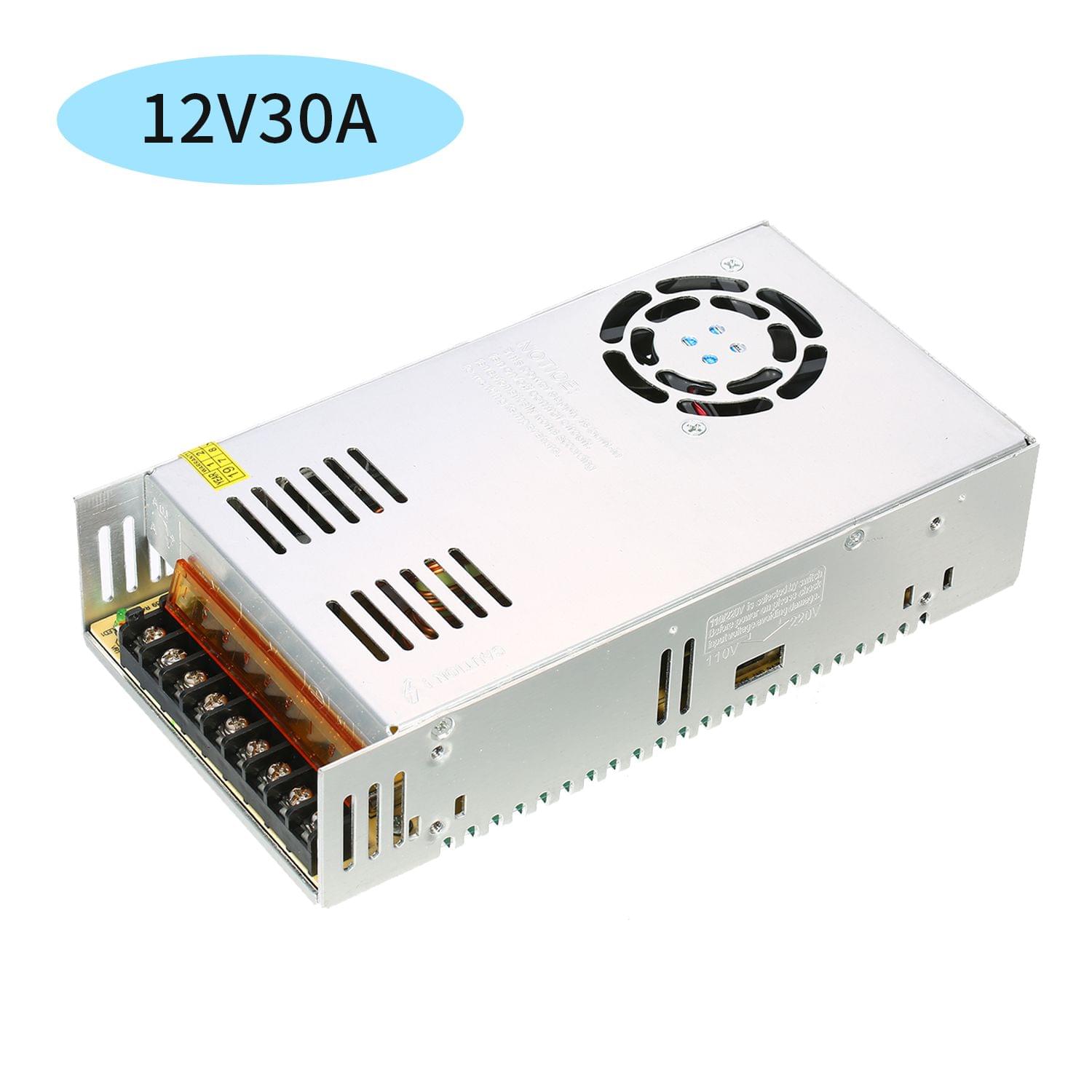 12V 30A DC Universal Regulated Switching Power Supply 12V - 12V 30A