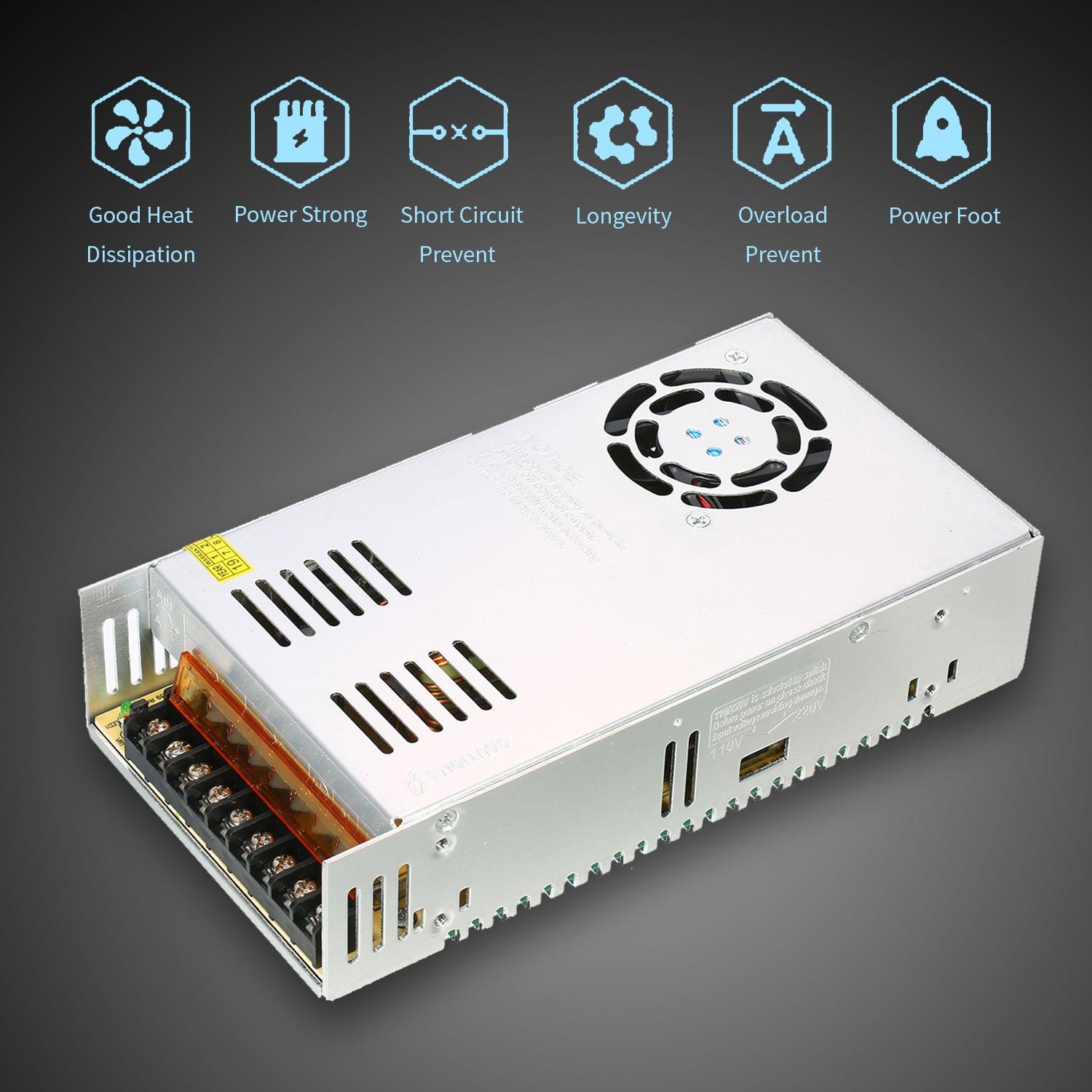 12V 30A DC Universal Regulated Switching Power Supply 12V - 12V 30A