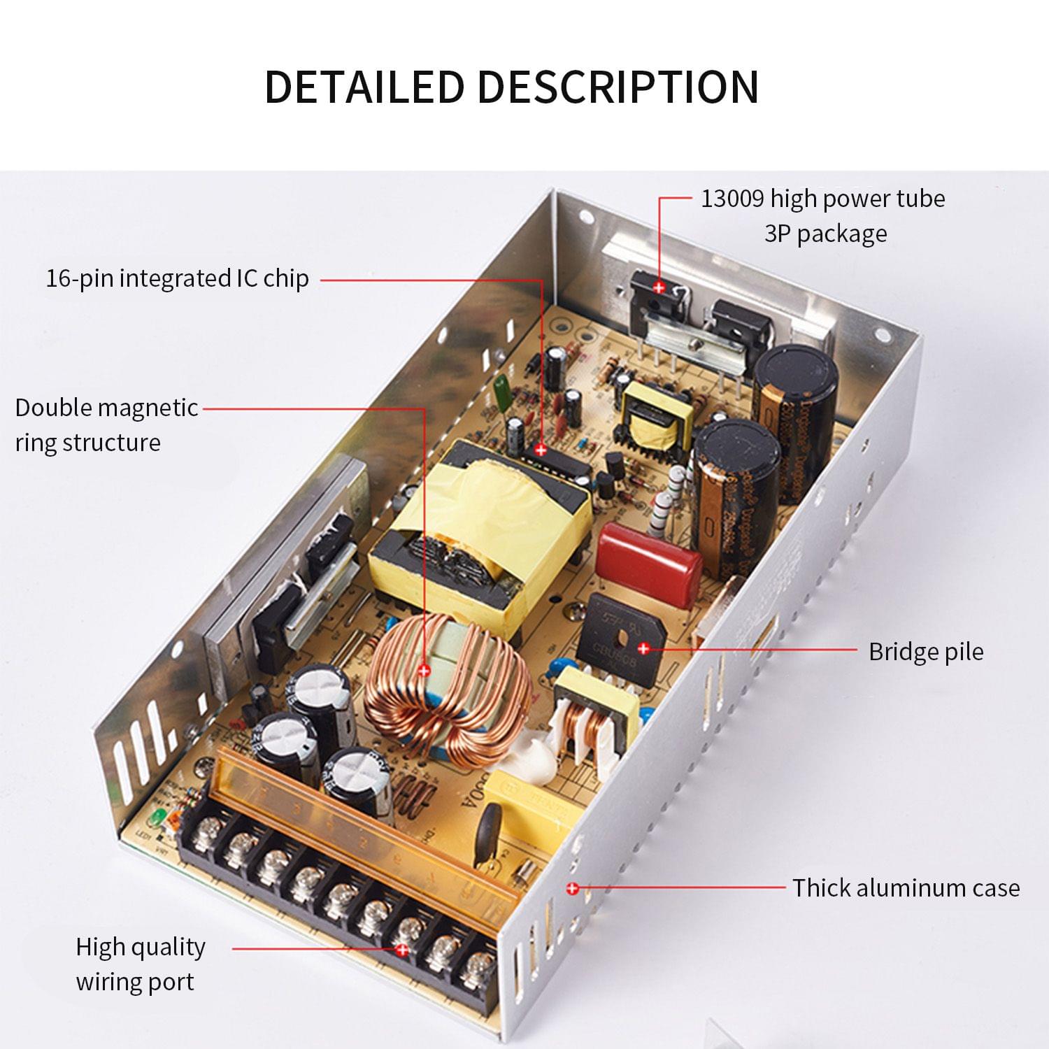 24V 15A DC Universal Regulated Switching Power Supply 24V - 24V 15A