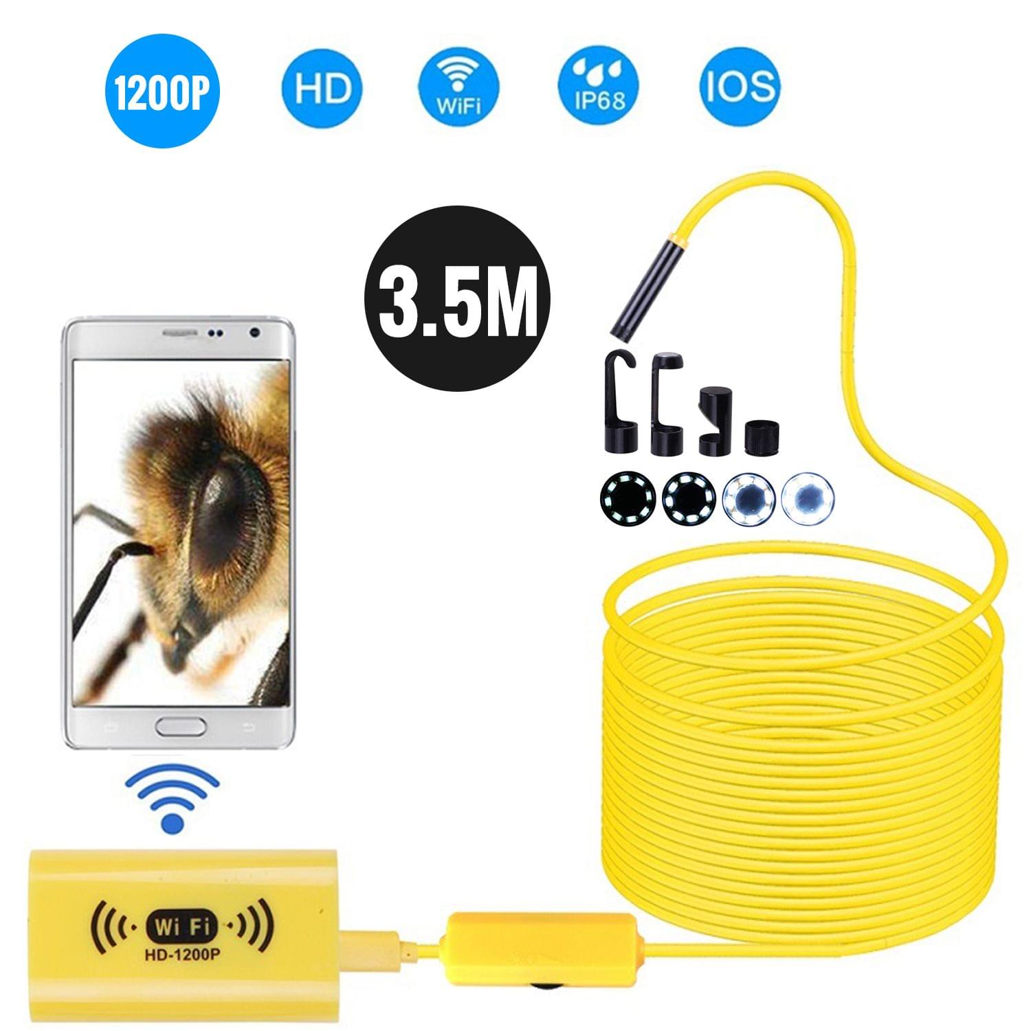 8mm Wireless Endoscope Camera IP68 Waterproof WiFi - 3.5M