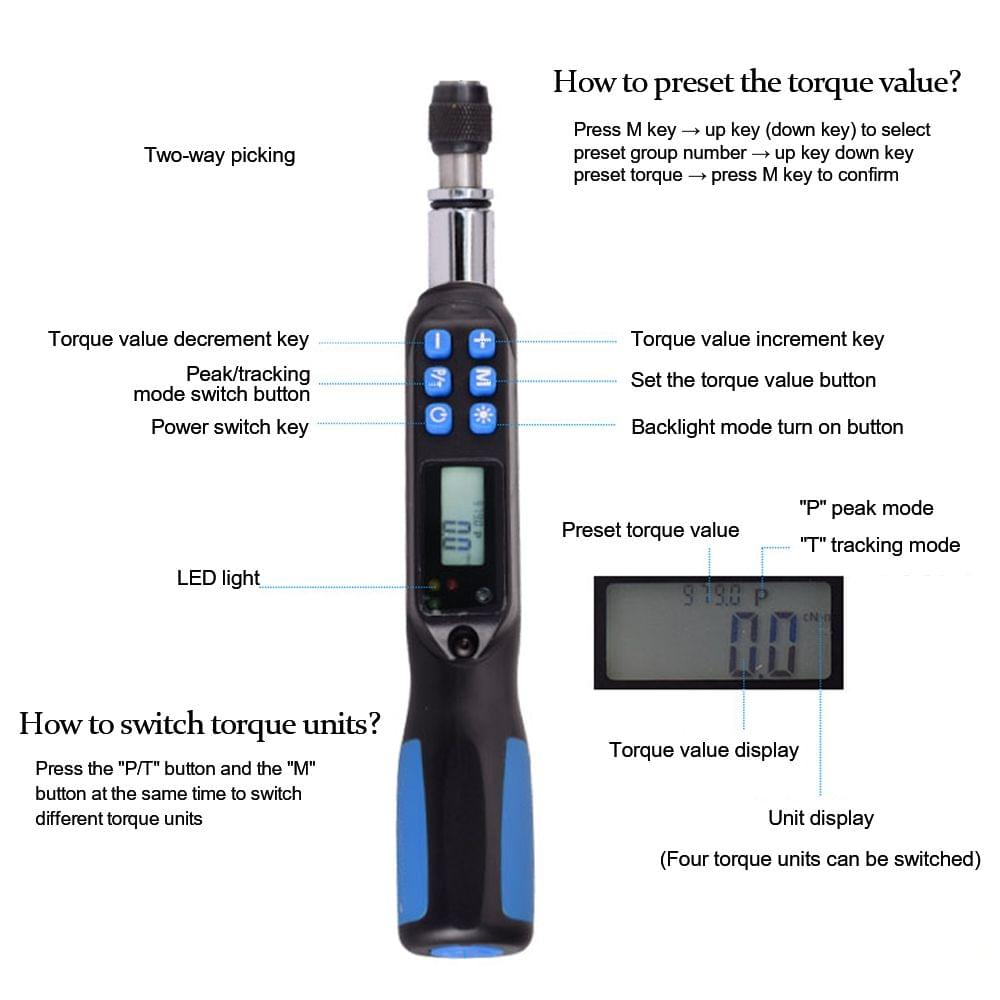 Portable Handheld Digital Display Backlight Torque - 3