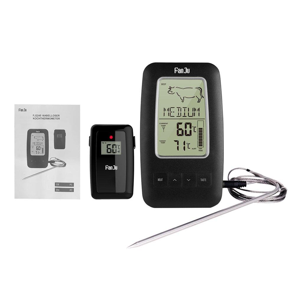 FanJu FJ2245 Digital Cooking Grill Thermometer with Wireless